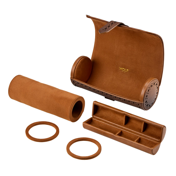 WOLF Brogue Triple Watch Roll