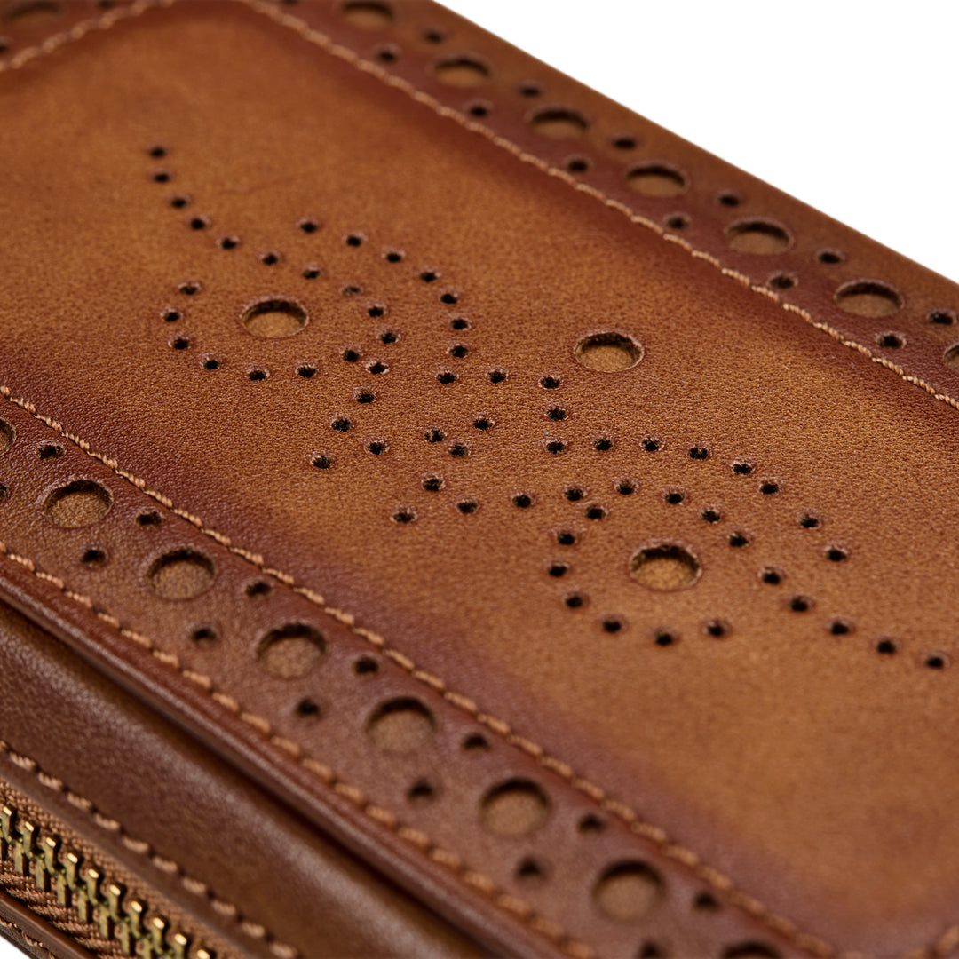 WOLF Brogue Double Watch Zip Pouch