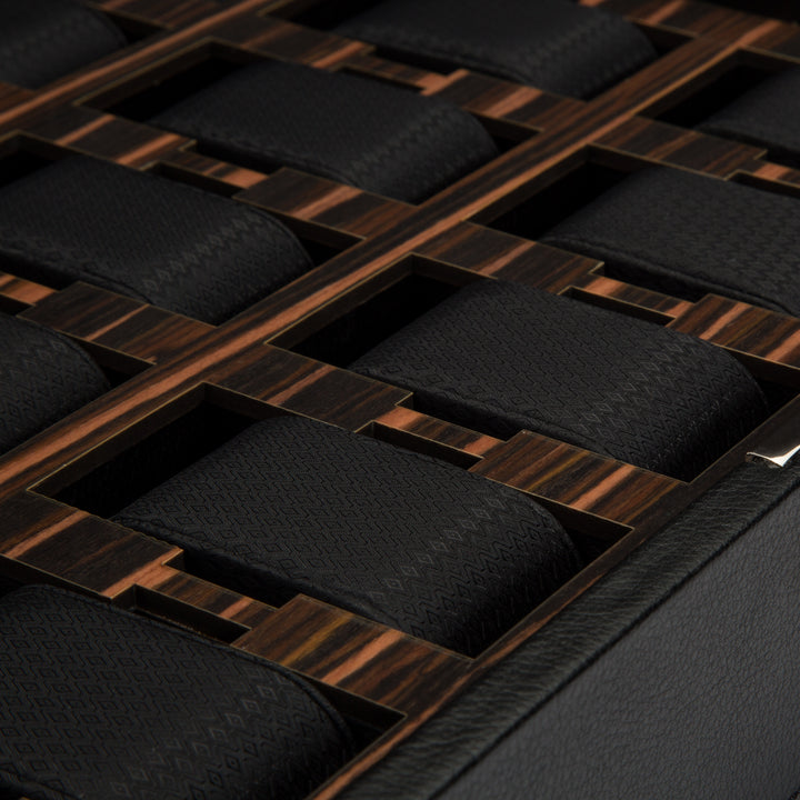 Wolf Roadster 15 Pc Watch Box Black