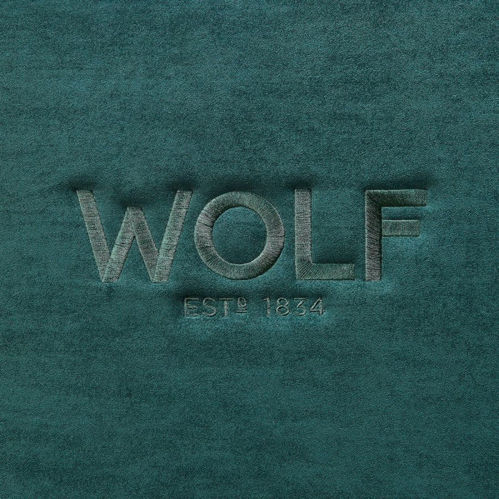 WOLF Athos Watch and Jewellery Winder Safe Green