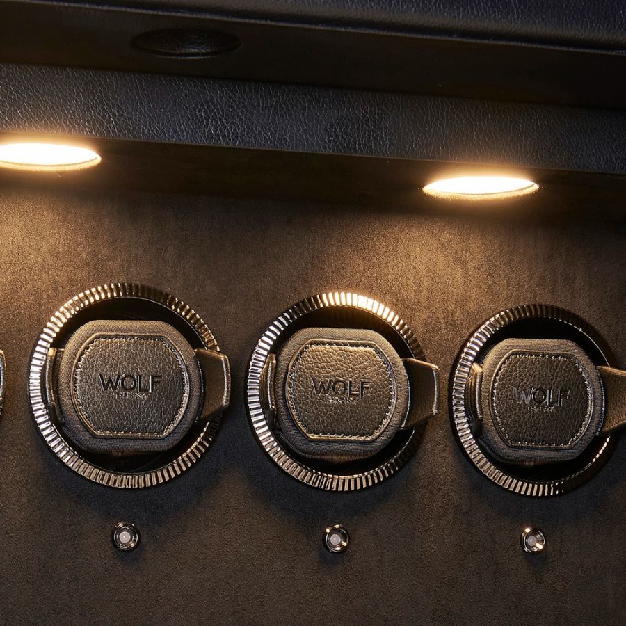 Athos 4 Piece Watch Winder and Jewellery Safe Black