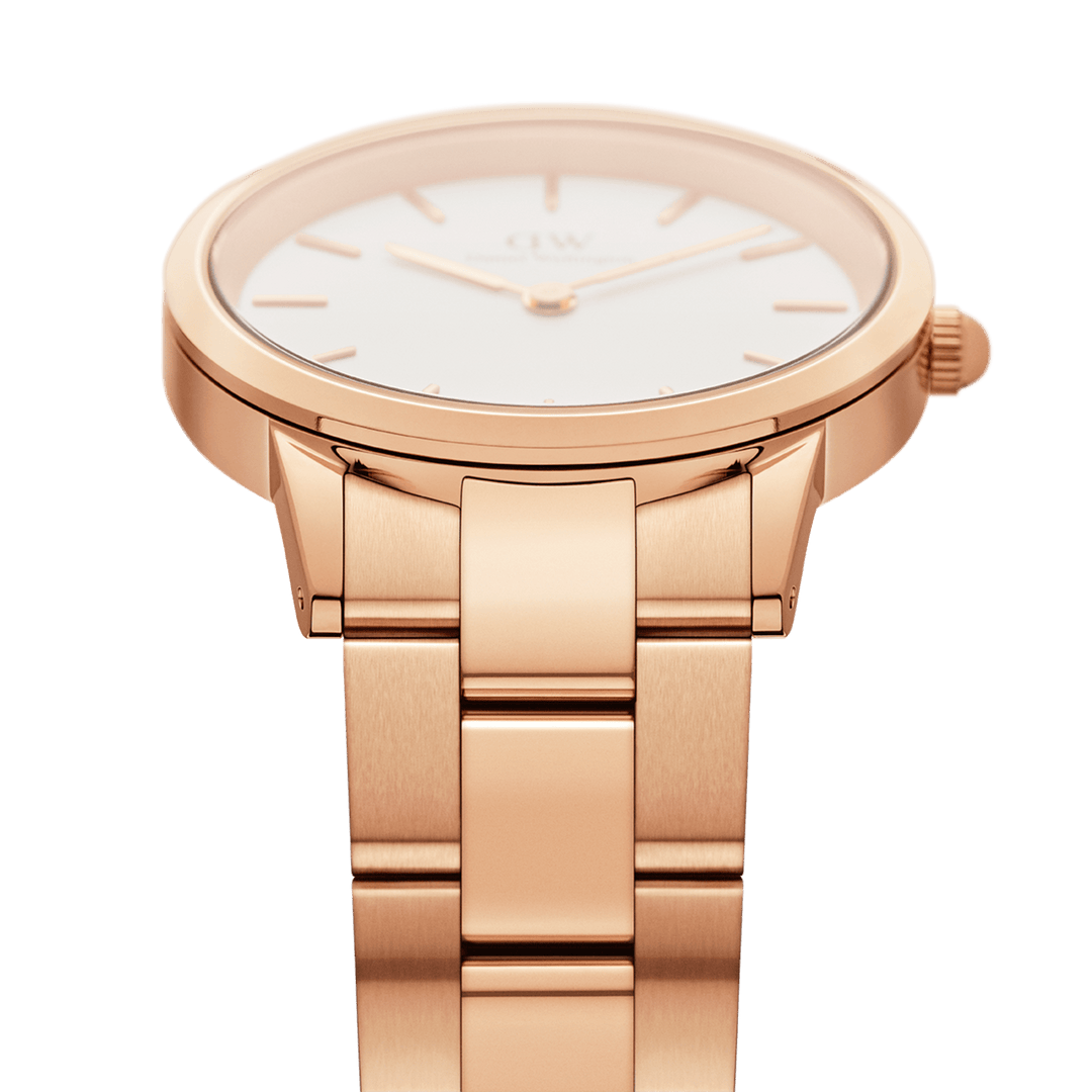 Iconic Link 32 Rose Gold & White Watch