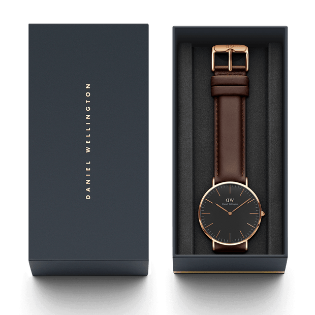 Daniel Wellington Classic 40 Bristol Rose Gold & Black Watch