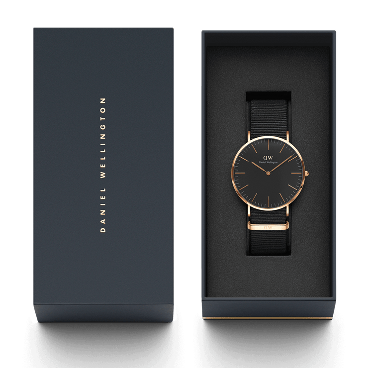 Daniel Wellington Classic 40 Cornwall Rose Gold & Black Watch