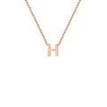 9K Rose Gold 'H' Initial Adjustable Letter Necklace 38/43cm