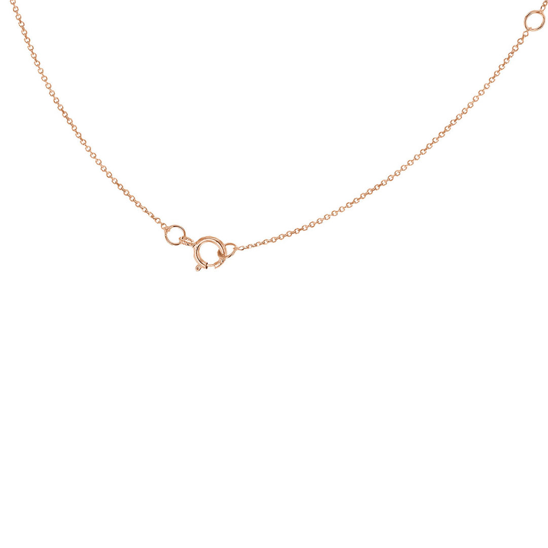 9K Rose Gold 'U' Initial Adjustable Letter Necklace 38/43cm - image 3