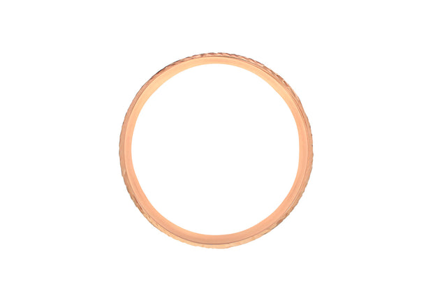 9K Rose Gold 5 mm Diamond-Cut Ring