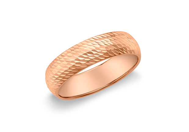 9K Rose Gold 5 mm Diamond-Cut Ring9K Rose Gold 5 mm Diamond-Cut Ring
