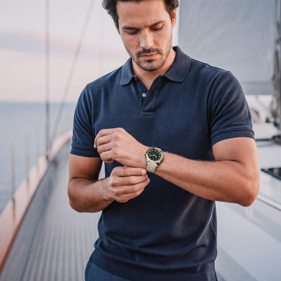 Edox Grand Ocean Green Dial 42mm Watch