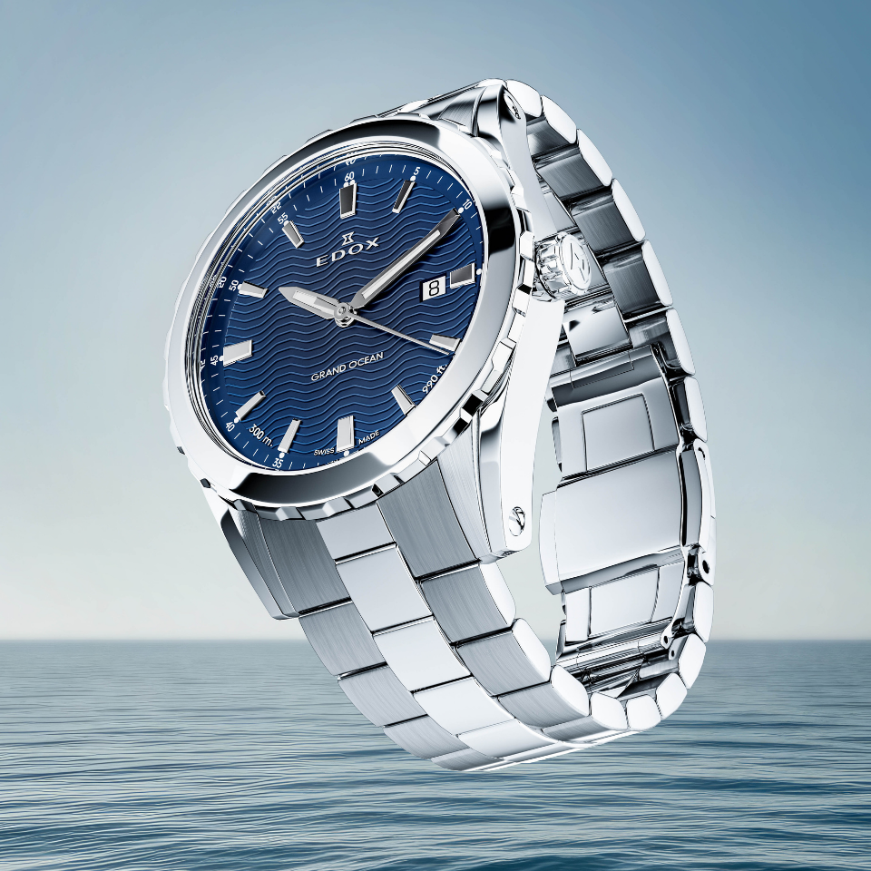 Edox Grand Ocean Blue Dial 42mm Watch