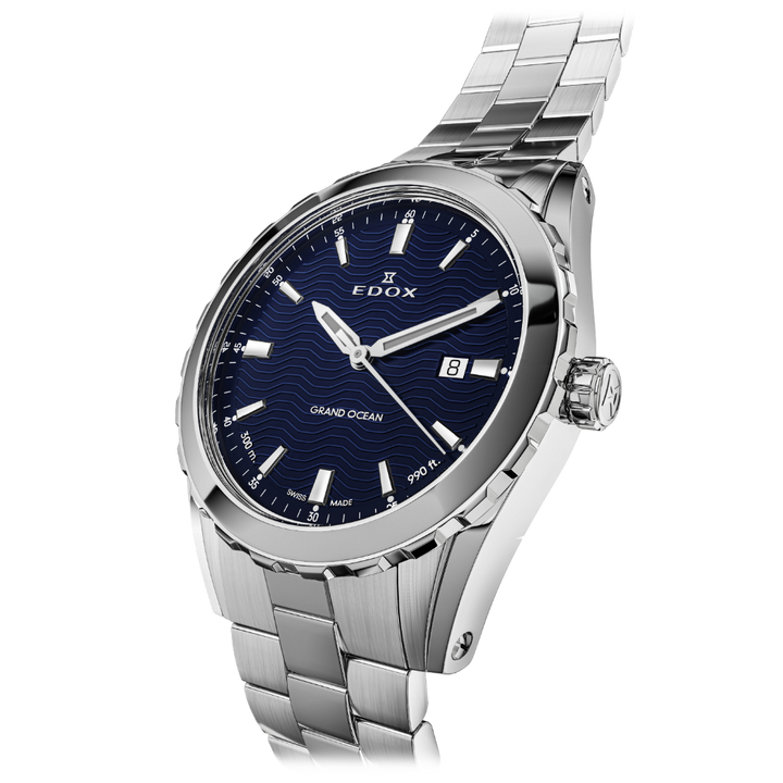 Edox Grand Ocean Blue Dial 42mm Watch