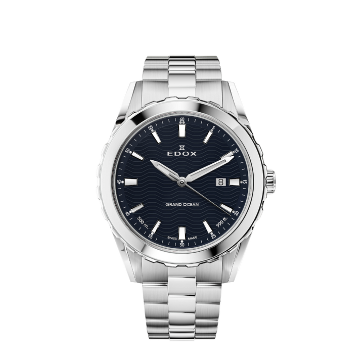 Edox Grand Ocean Blue Dial 42mm Watch
