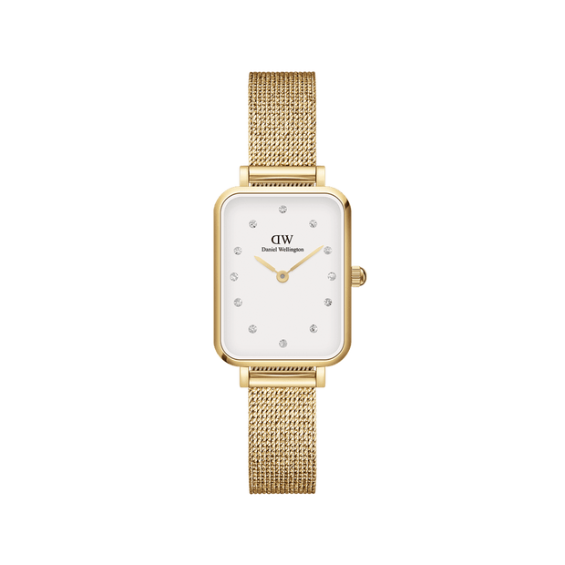 Daniel Wellington Quadro 20X26 Pressed Evergold Lumine Gold & White Watch