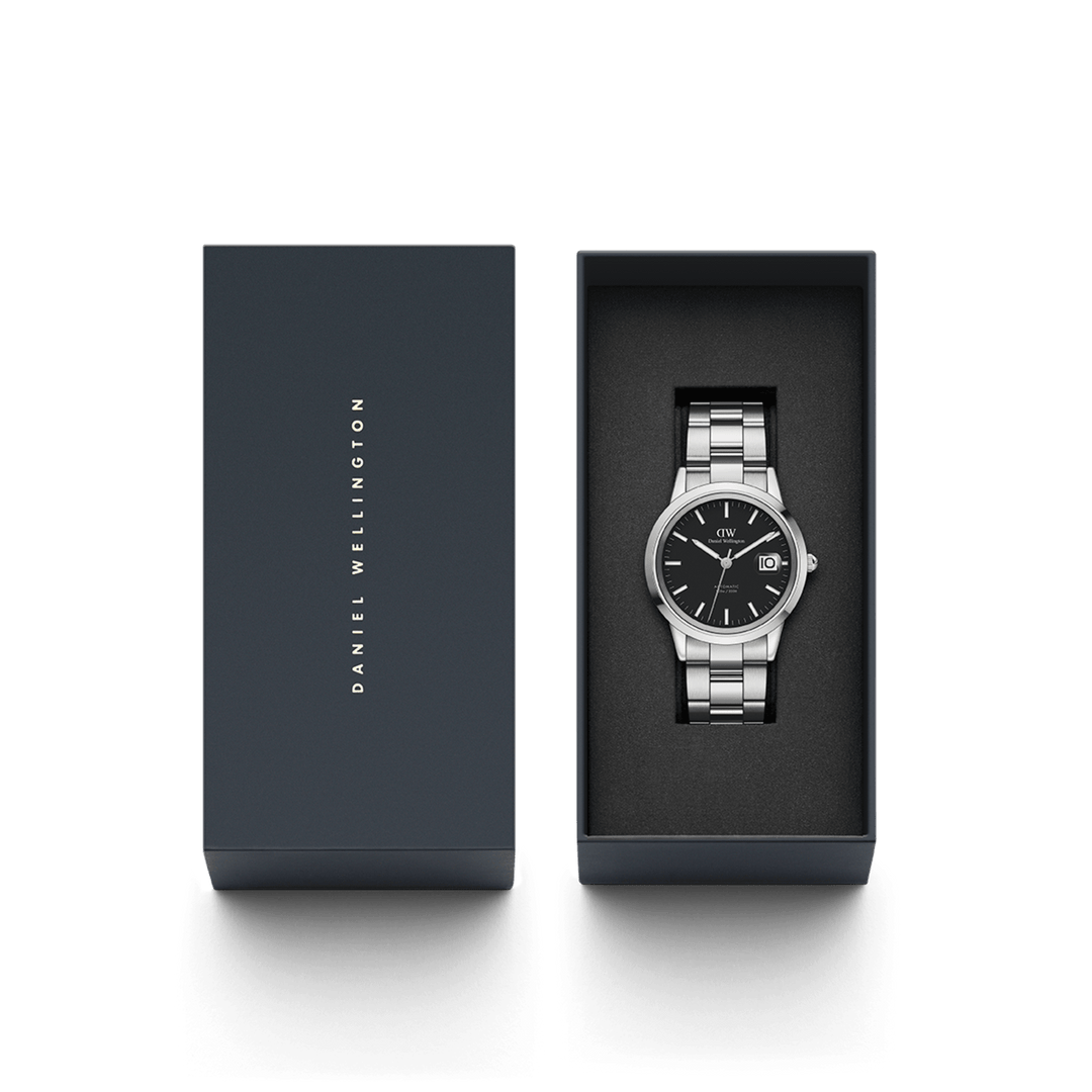 Daniel Wellington Iconic Link Automatic 40 Silver & Black Watch