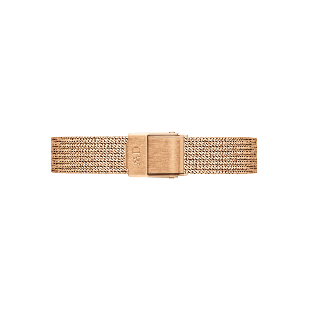 Quadro 20x26 Bezel Mesh White Mother of Pearl Rose Gold Watch