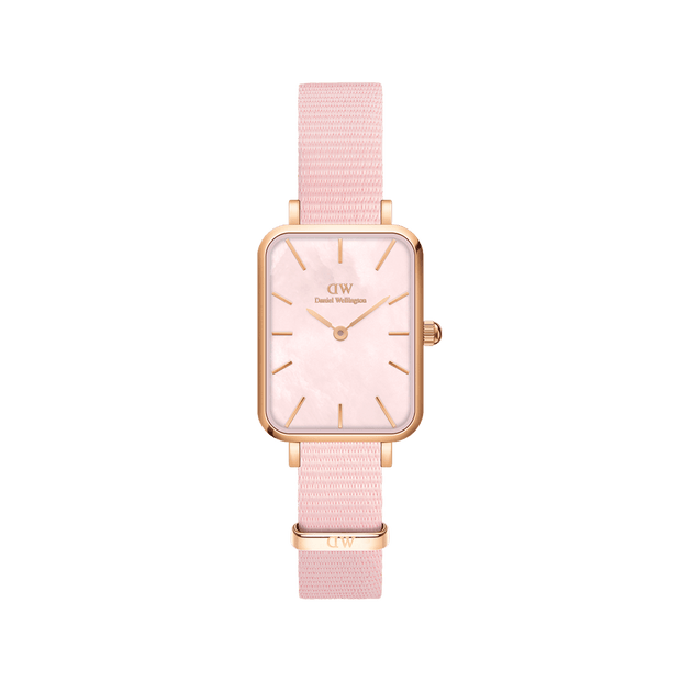 Daniel Wellington Quadro 20X26 Coral Rose Gold Mother of Pearl Watch