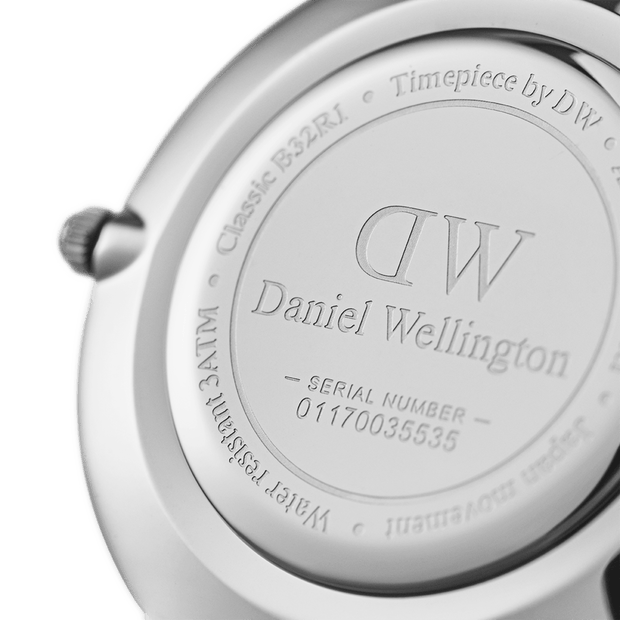 Daniel Wellington Petite 32 Ashfield Silver & Black Watch