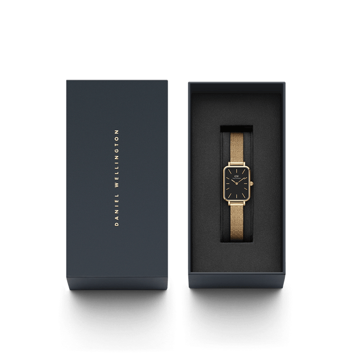 Daniel Wellington Quadro 20X26 Pressed Evergold Gold & Black Watch