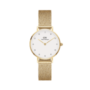Daniel Wellington Petite 28 Pressed Evergold Lumine Gold & White Watch