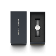 Daniel Wellington Petite 24 Pressed Sterling Silver & White Watch