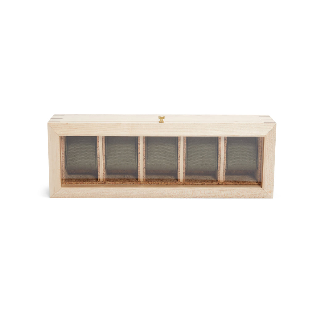 Wolf Analog Shift 5 Piece Watch Box Wood - image 3