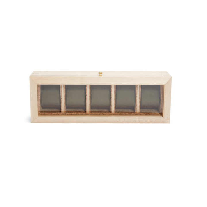 Wolf Analog Shift 5 Piece Watch Box Wood - image 3