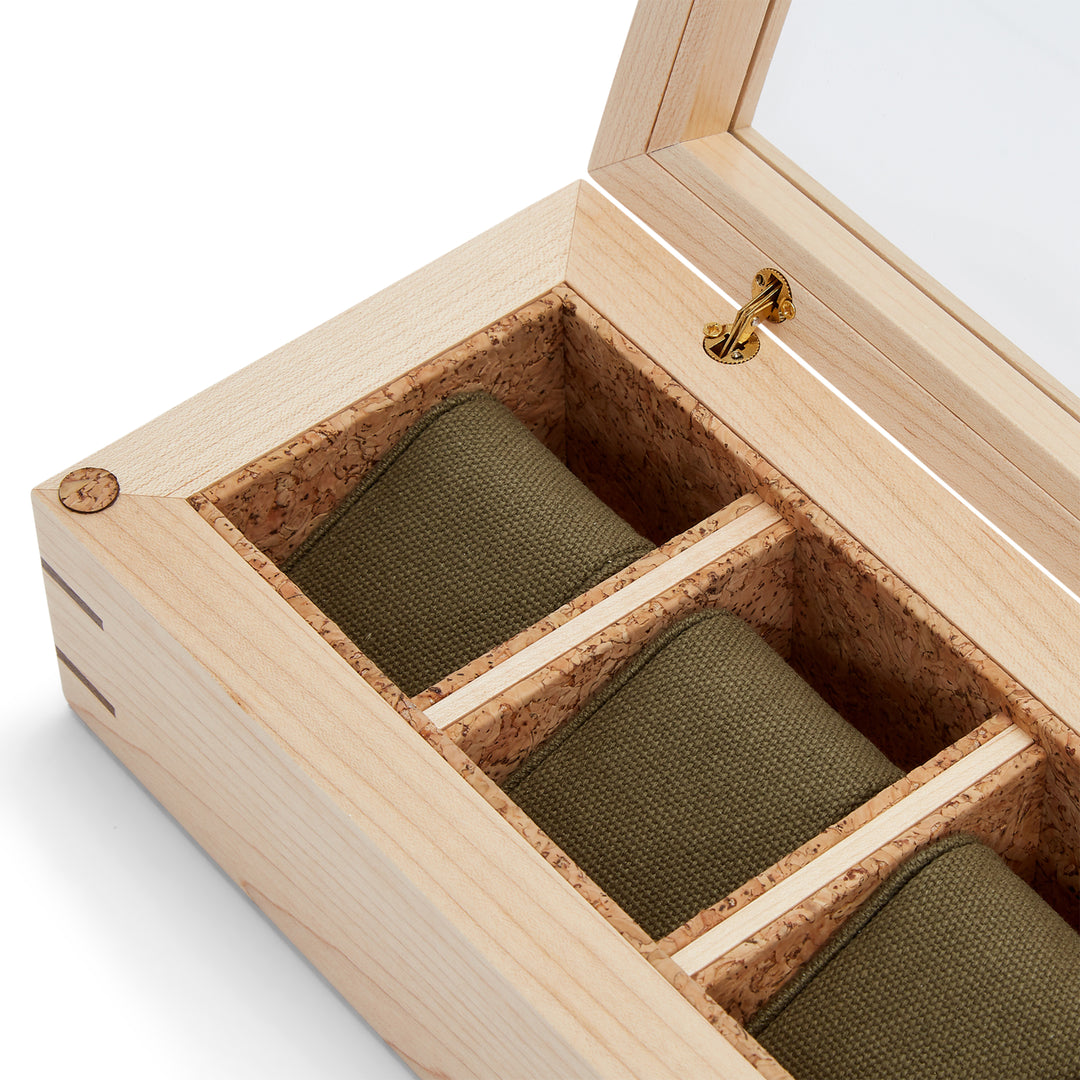 Wolf Analog Shift 5 Piece Watch Box Wood - image 5