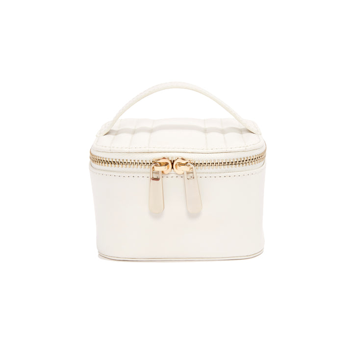 Maria Zip Jewellery Cube White