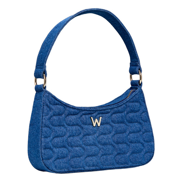 Wolf Mimi Swirl Shoulder Bag with Scarf Denim