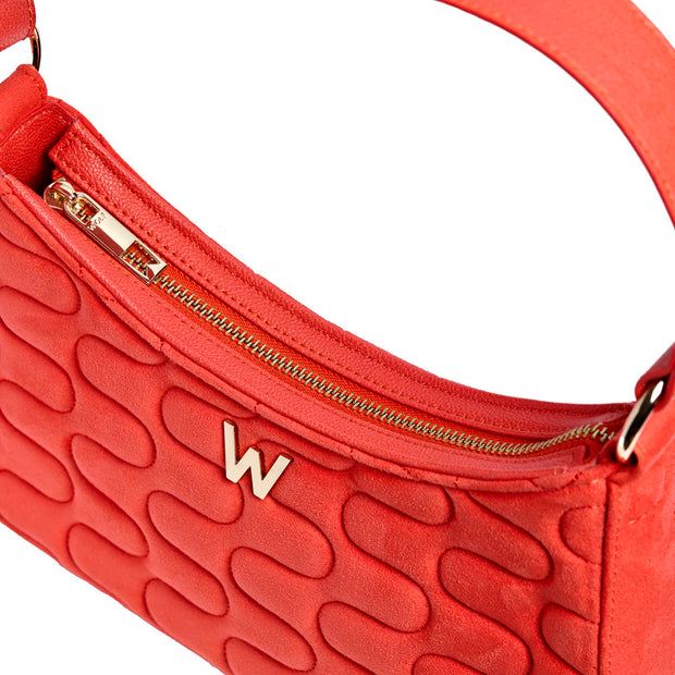 Wolf Mimi Swirl Shoulder Bag with Scarf Radiant Red