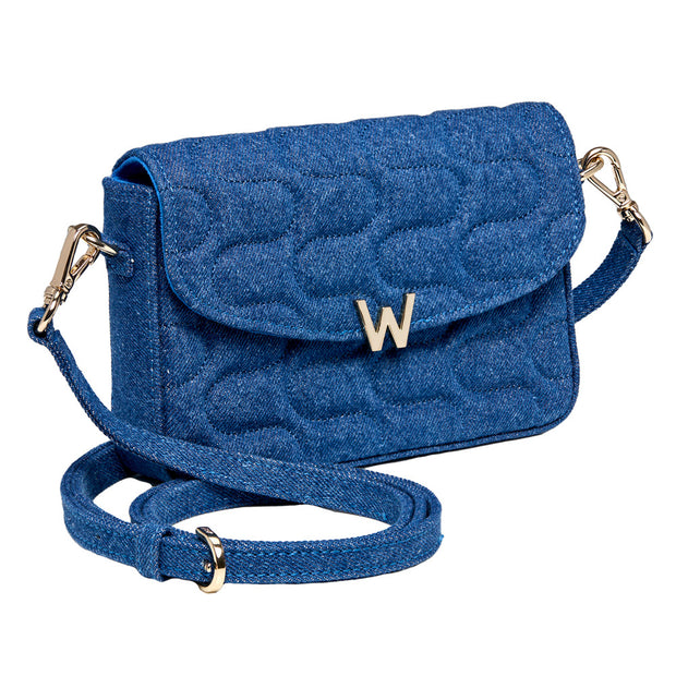 Wolf Mimi Swirl Cross Body Bag with Scarf Denim