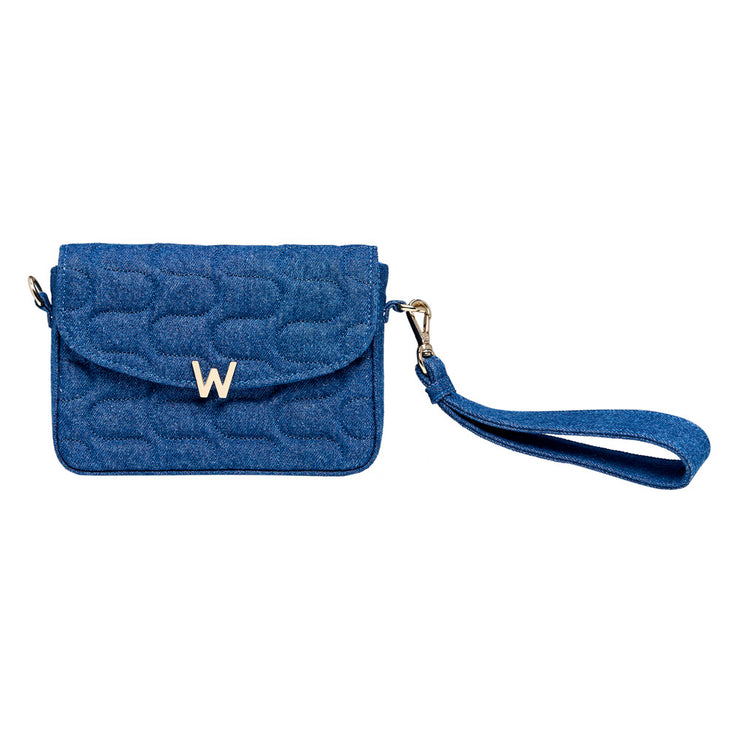 Wolf Mimi Swirl Cross Body Bag with Scarf Denim