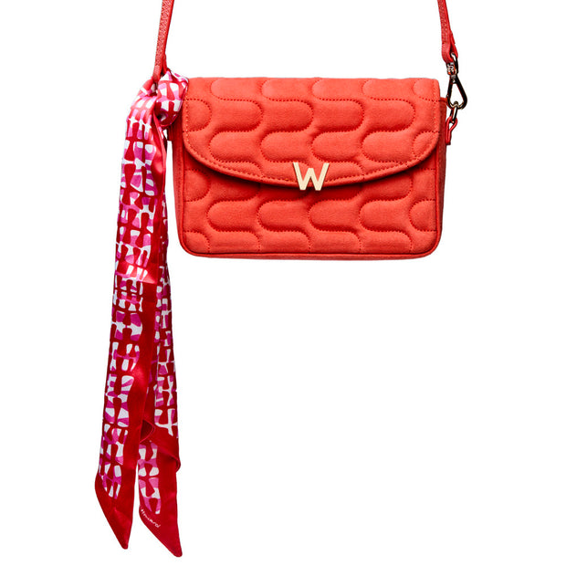 Wolf Mimi Swirl Cross Body Bag with Scarf Radiant Red