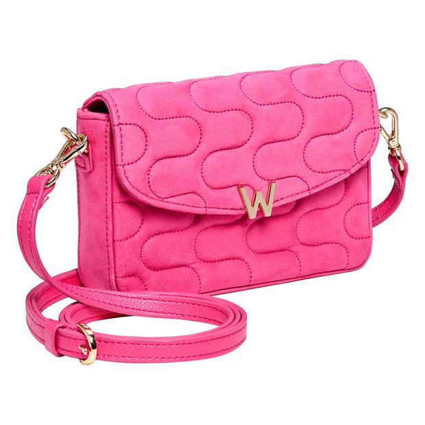 Wolf Mimi Swirl Cross Body Bag with Scarf Pink Flash