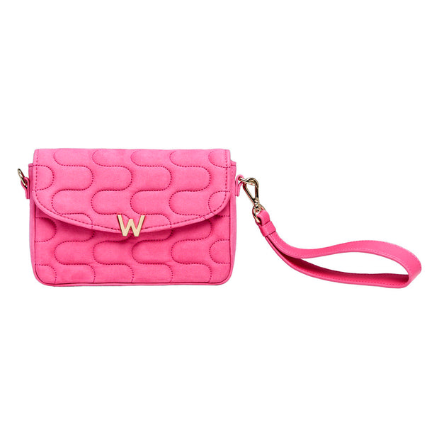 Wolf Mimi Swirl Cross Body Bag with Scarf Pink Flash