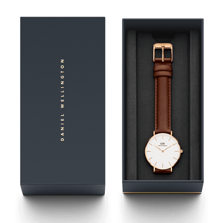 Petite 28 St Mawes Rose Gold & White Watch