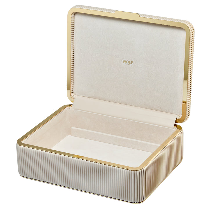 Wolf Bella Large Jewellery Box Bone