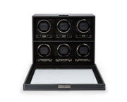 Wolf British Racing 6 Piece Watch Winder Black