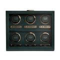 Wolf British Racing Green 6Pc Watch Winder