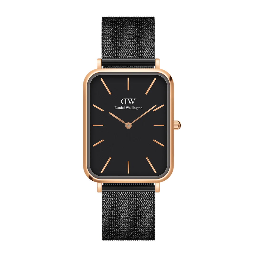 Quadro 29X36.5 Pressed Ashfield Rose Gold & Black Watch