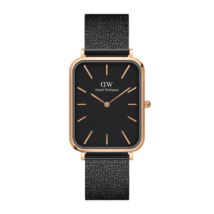 Quadro 29X36.5 Pressed Ashfield Rose Gold & Black Watch