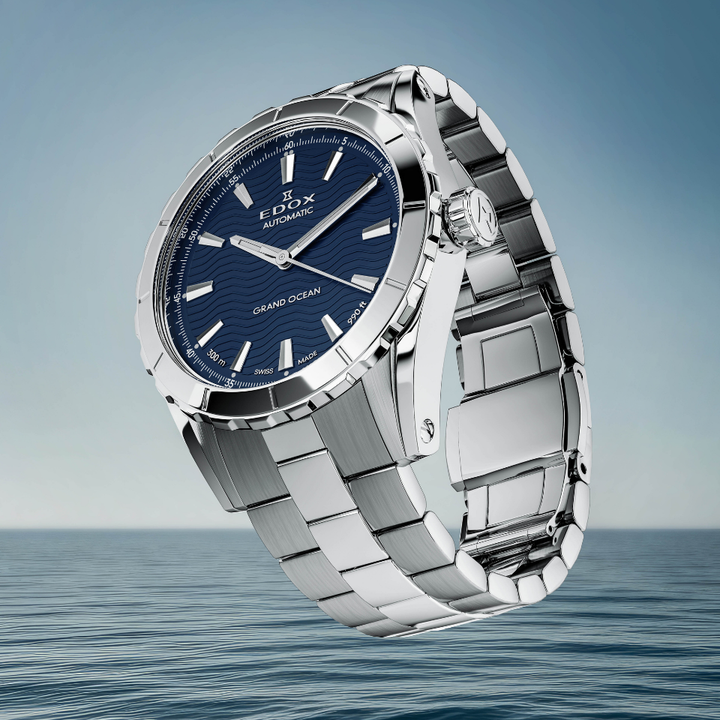 Edox Grand Ocean Automatic Blue Dial 40mm Watch