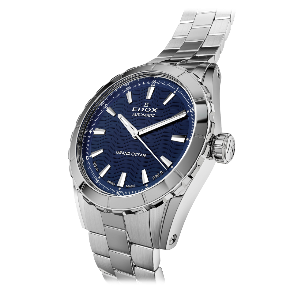 Edox Grand Ocean Automatic Blue Dial 40mm Watch