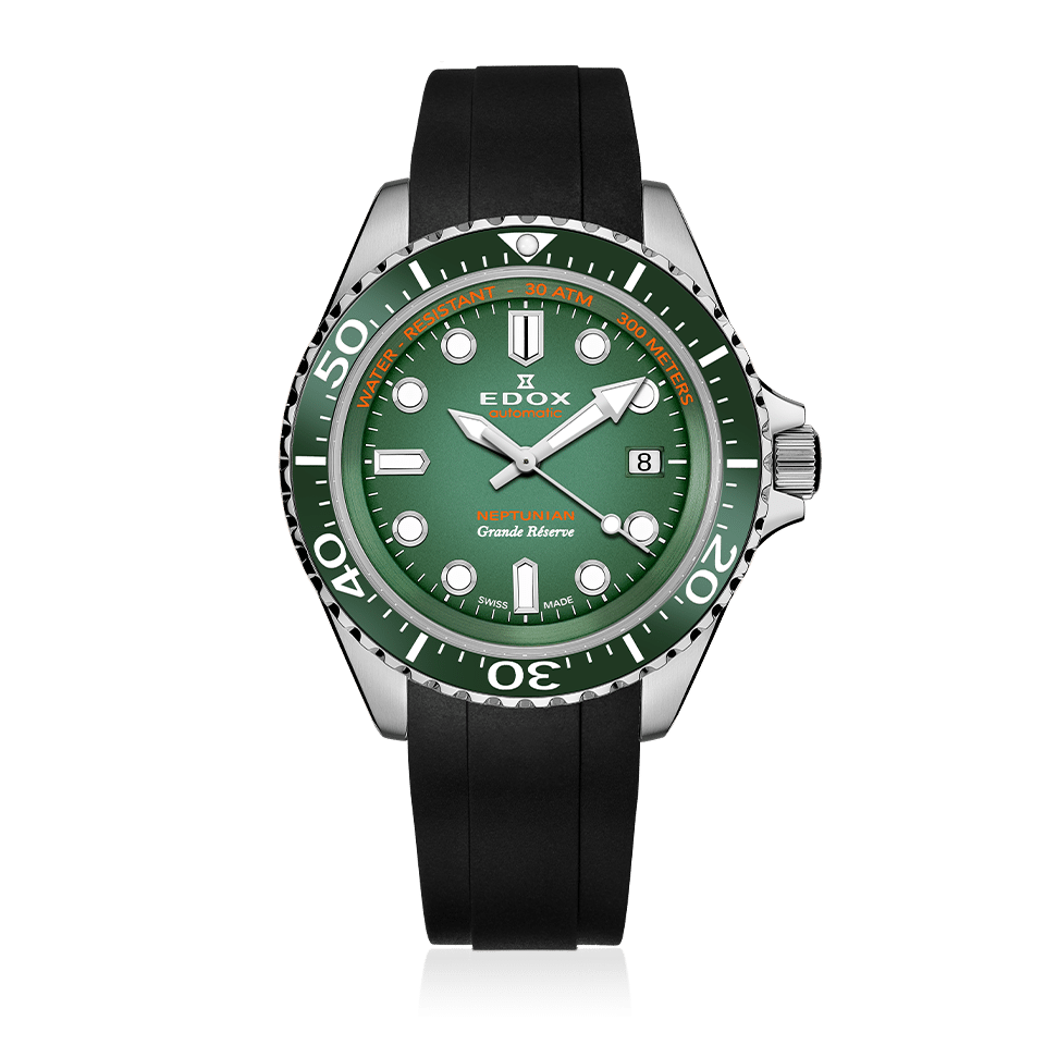Edox Neptunian Grande Réserve Date Automatic Green