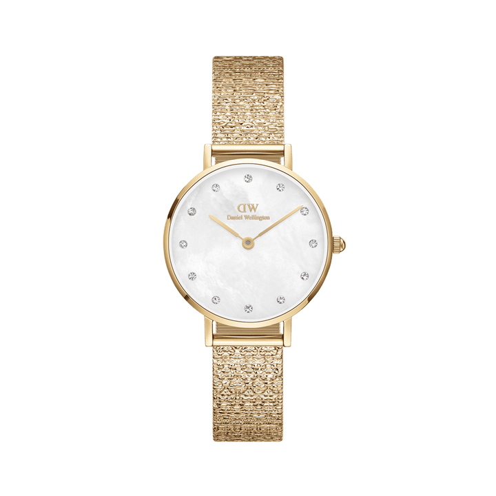 Daniel Wellington Petite 28 Lumine Gold Mother of Pearl White Watch