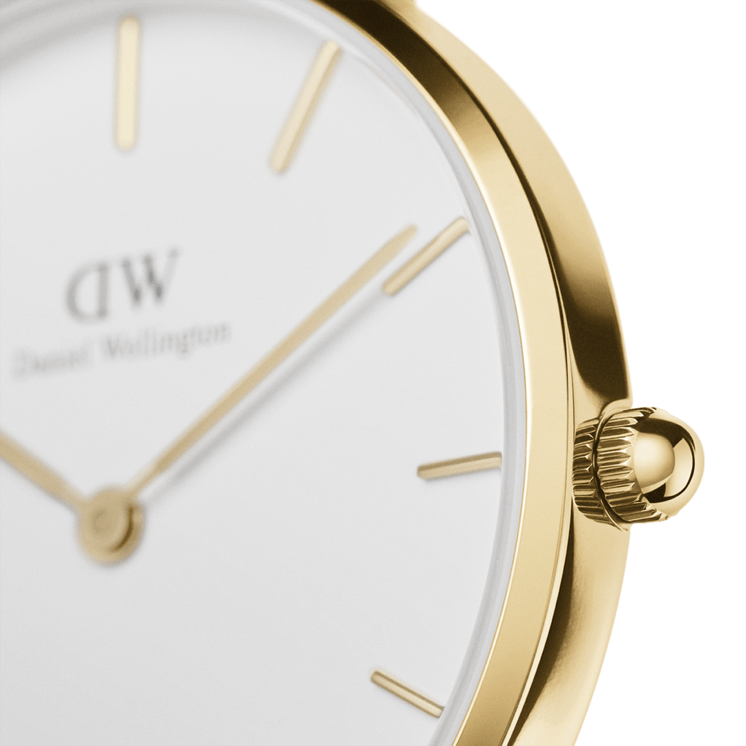 Daniel Wellington Petite 28 St Mawes Gold White Watch