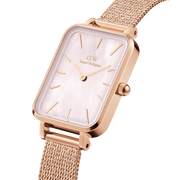 Daniel Wellington Quadro 20X26 Pressed Melrose Rose Gold Mother of Pearl Watch