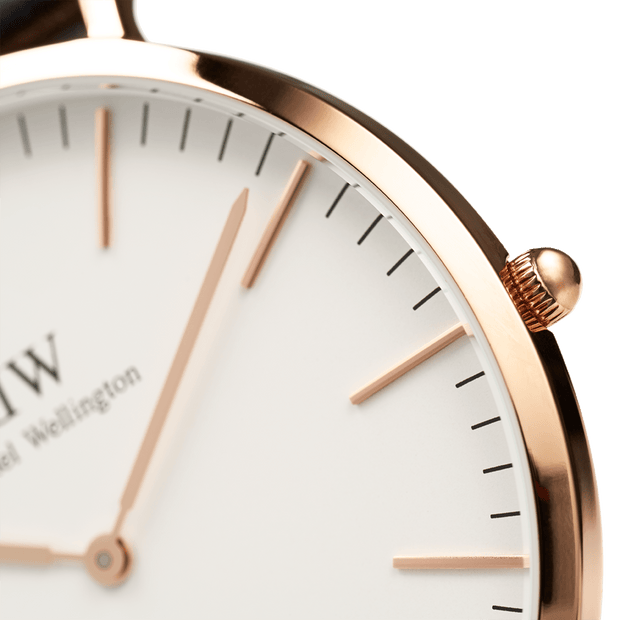 Daniel Wellington Classic 40 Glasgow Rose Gold & White Watch