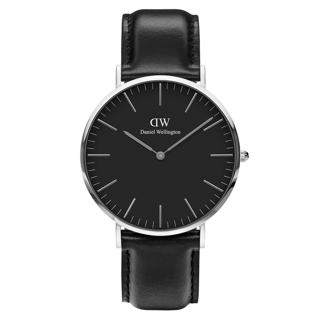 Classic 36 Sheffield Silver & Black Watch