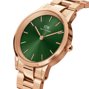 Daniel Wellington Iconic Link Emerald 36 Rose Gold & Green Watch